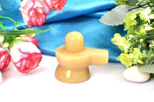 Ivory Yellow Jade Shivling- 78 gms