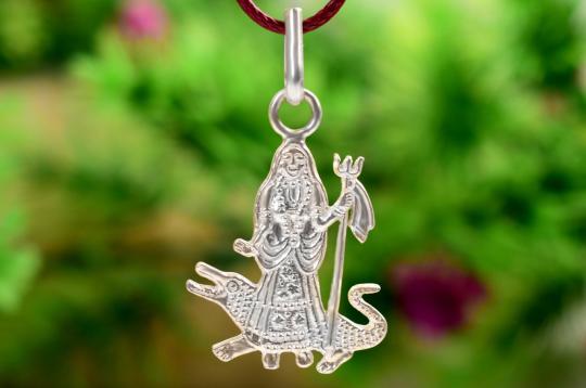 Khodiyar Maa locket in Pure Silver