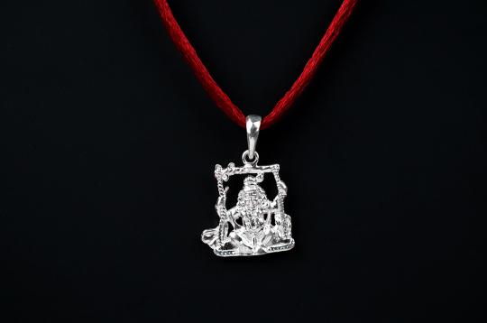 Krishna Locket in pure silver - I