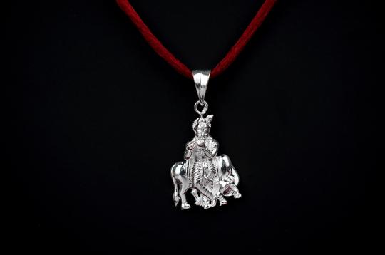 Krishna Locket in pure silver - II
