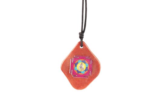 Krishna Yantra Pendant on Red Jade
