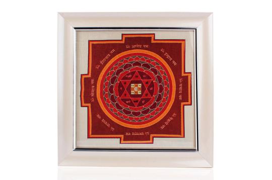Kuber Yantra on silk with frame