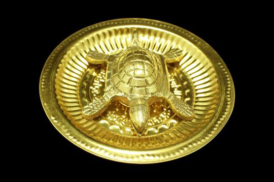 Kurma Avatar with plate - Brass