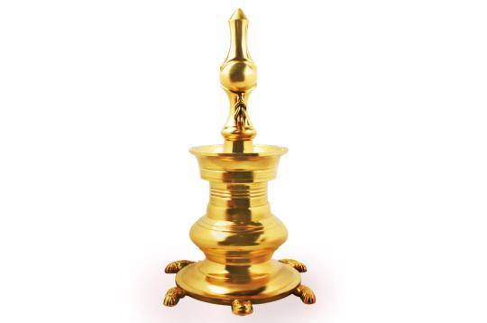 Kurma Samai Lamp in brass