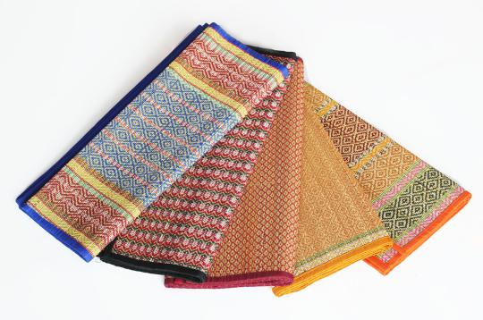 Kusha Grass Mat with Thread Work - 36 x 36 Inches