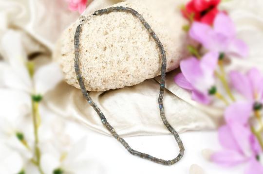 Labradorite Neckalce - Washer shape beads