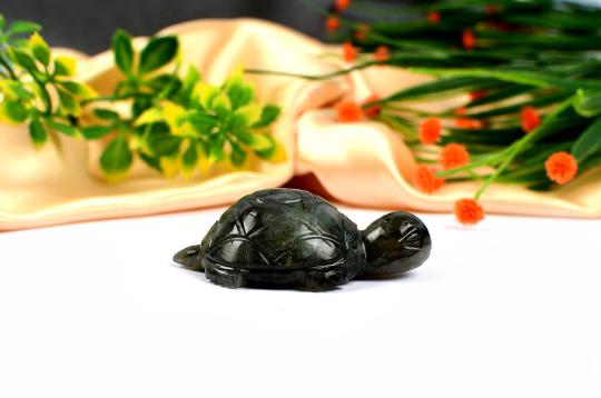Labradorite Turtle (Kurma) - 51 gms - I