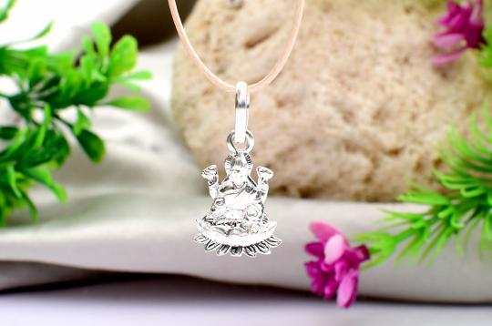 Laxmi Locket  in Pure Silver - Design III