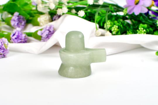 Light Green Jade Shivlinga - 108 gms