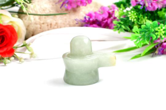 Light Green Jade Shivlinga - 118 gms