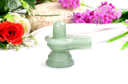 Light Green Jade Shivlinga - 158 gms