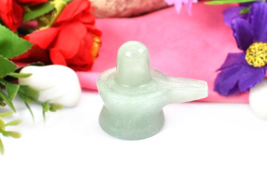 Light Green Jade Shivlinga - 45 gms