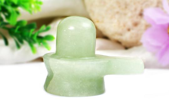 Light Green Jade Shivlinga - 61 gms