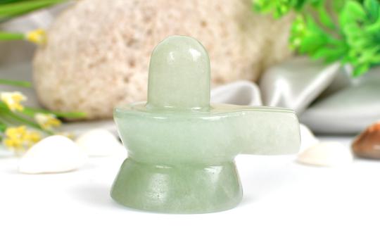 Light Green Jade Shivlinga - 74 gms