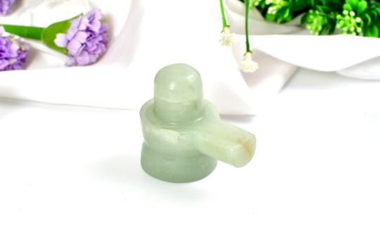 Light Green Jade Shivlinga - 89 gms