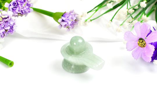 Light Green Jade Shivlinga - 95 gms