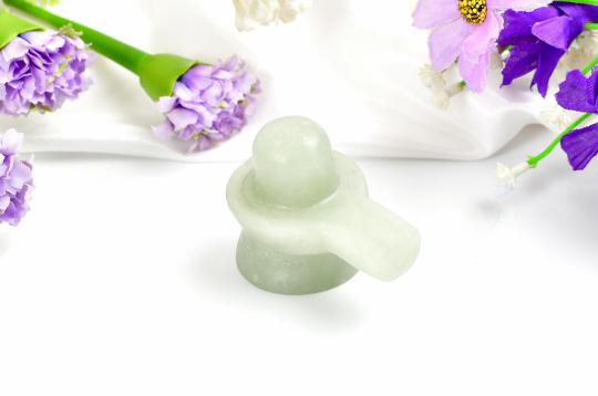 Light Green Jade Shivlinga - 99 gms