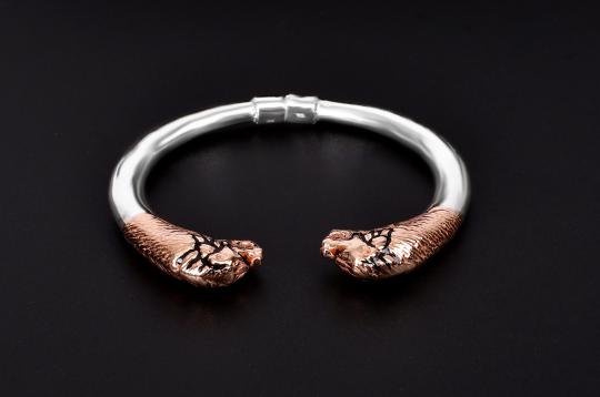Lion Headed Kada in Pure silver - II