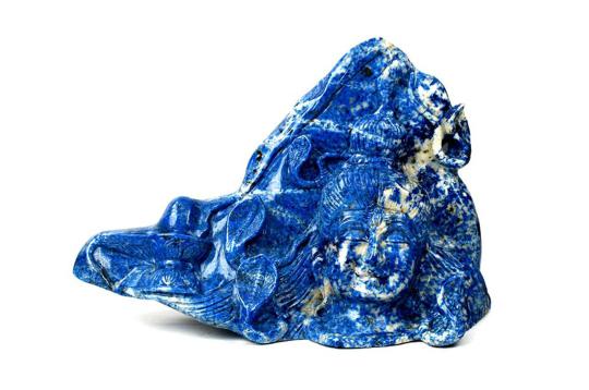 Lord Shiva face in Lapiz Lazuli - 3009 gms