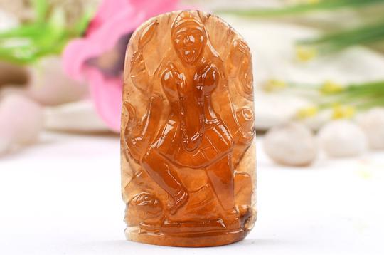 Maha Kali In Gomed - 135.95 Carats