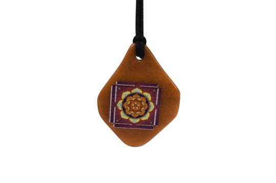 Maha Mrityunjay Yantra Pendant on Orange Jade