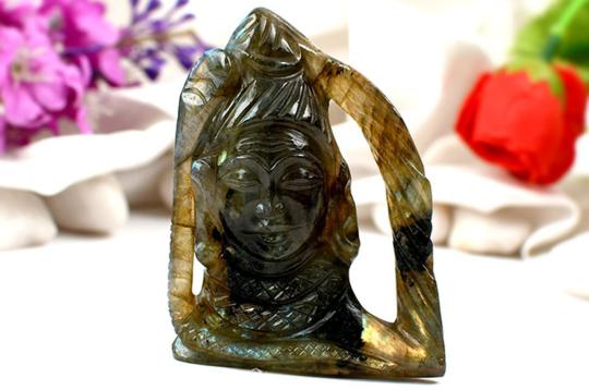Mahadeva in Labradorite