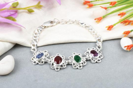 Mahalaxmi Ratna Kavacham - 3 to 4 carat gems - Ladies Design