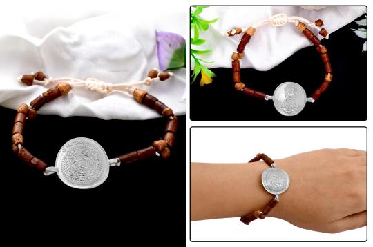 Mahasudarshan Yantra in Silver Bracelet