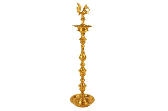 Mayur Oil Lamp in Brass