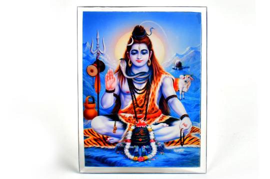 Meditating Shiva Glittering Photo