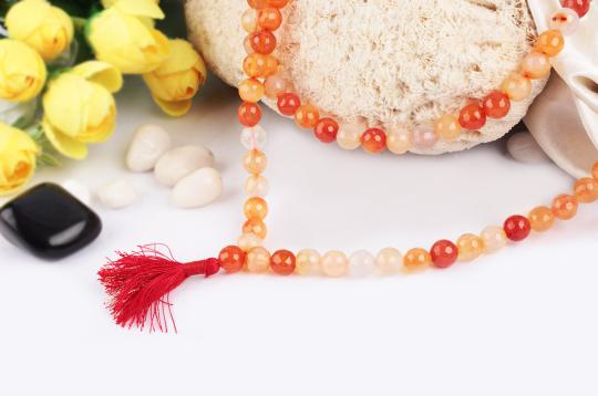 Multi Colour Agate Faceted mala - 8mm