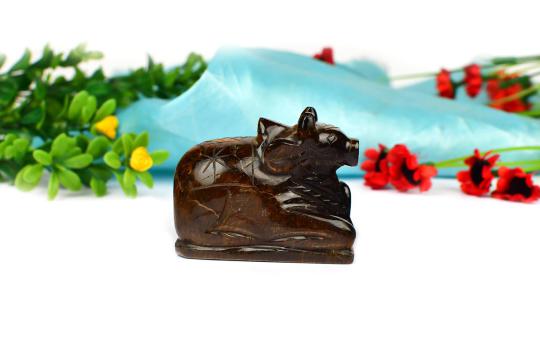 Nandi In Tiger Eye - 170 gms