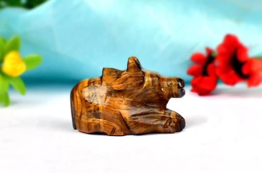 Nandi In Tiger Eye - 27 gms