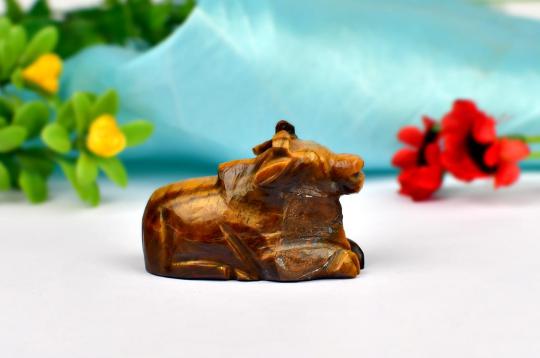 Nandi In Tiger Eye - 30 gms