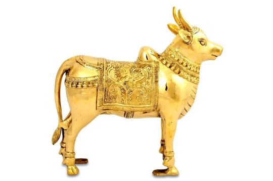 Nandi the Bull in brass - I