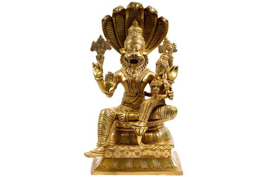 Narasimha Lakshmi in brass