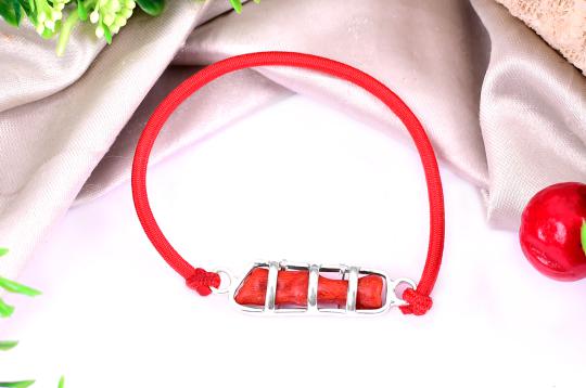 Natural Italian Coral stick bracelet
