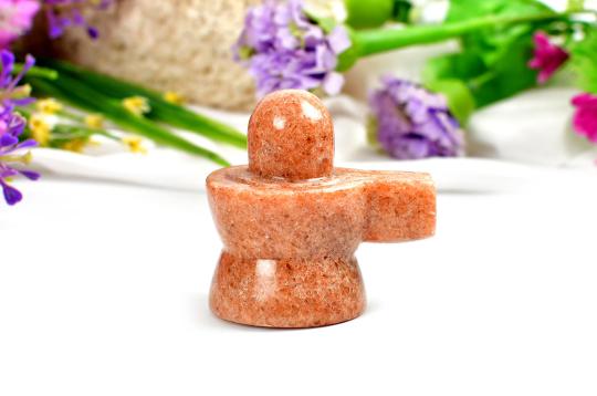 Natural Sunstone Shivaling - 89 gms - I