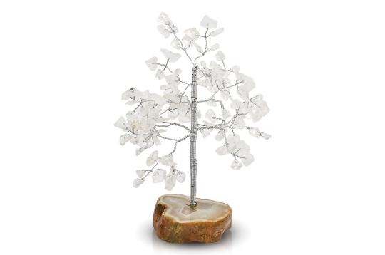 Natural White Crystal Chakra Vastu Tree - Small