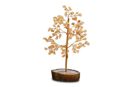 Natural Yellow Jade Chakra Vastu Tree - Small