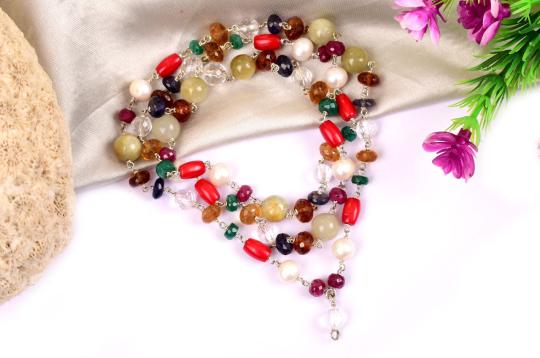 Navratna Mala in Silver wire - I