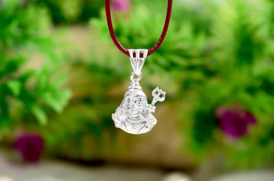 Neelkanth Shiva locket in silver