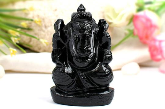 Obsidian Ganesha - 140 gms