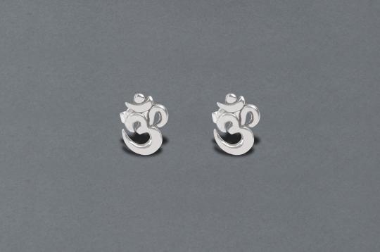OM earrings in pure silver - II