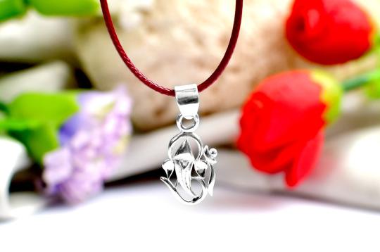OM Ganesh Locket in Pure Silver - IV