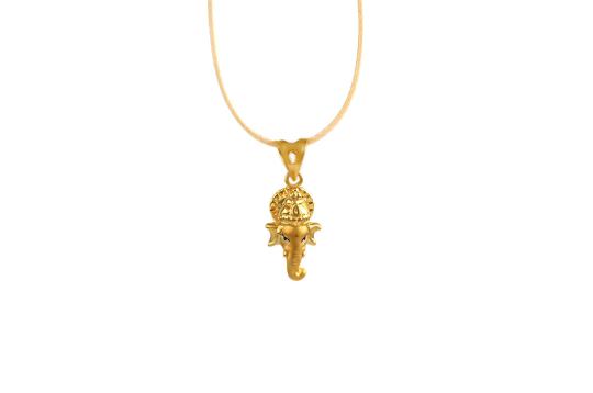 Ganesh Pendant in Gold - 1.1 gms