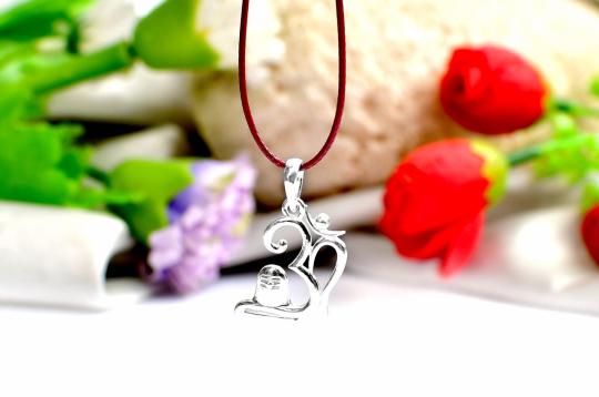 OM Shivling Locket in Pure Silver - II