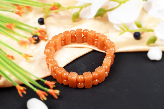 Orange Jade Bracelet - I
