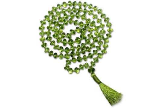 Peridot mala - 6 mm