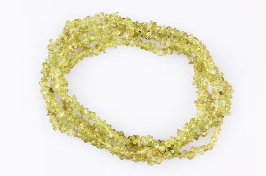 Peridot uncut beads necklace